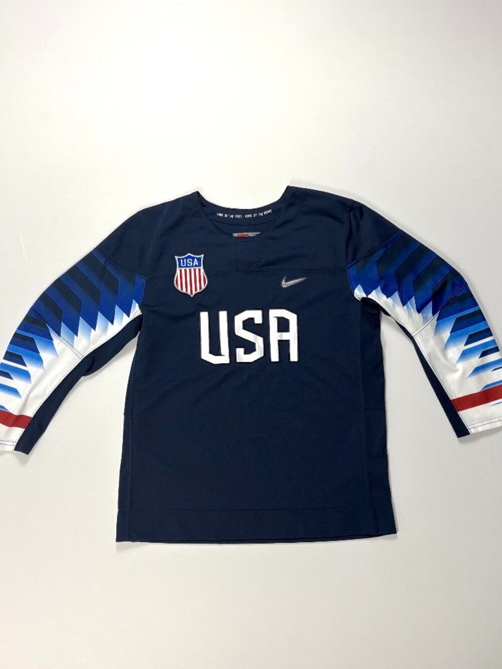 Team USA Nike Youth 2018 Olympic Hockey Jersey Navy Blue Sz L/XL